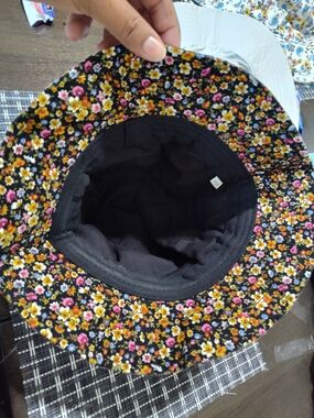 Floral Bucket Hat with Black Interior